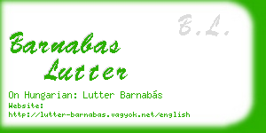 barnabas lutter business card
